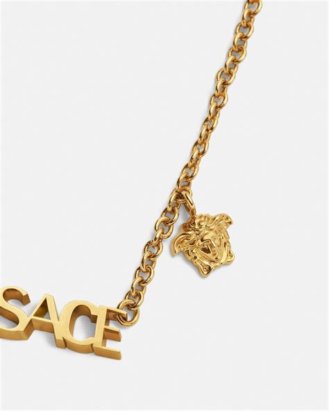 versace logo necklace|Versace necklace for women.